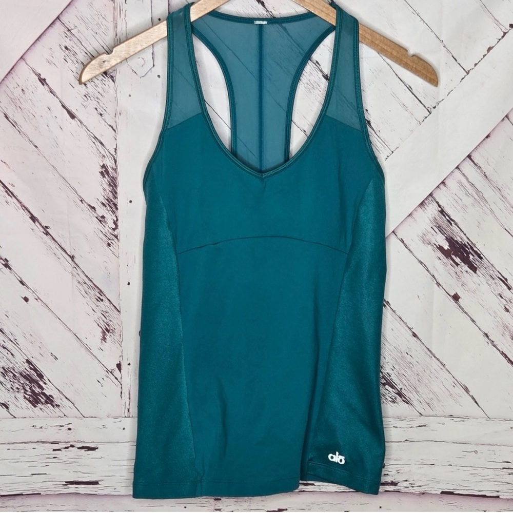 ALO Yoga Teal Green Tank Top